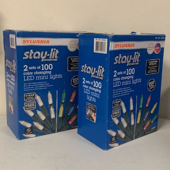 Sylvania Other - Sylvania Platinum 2 Packs of 200 Count Color Changing LED Mini Dual Ligh…